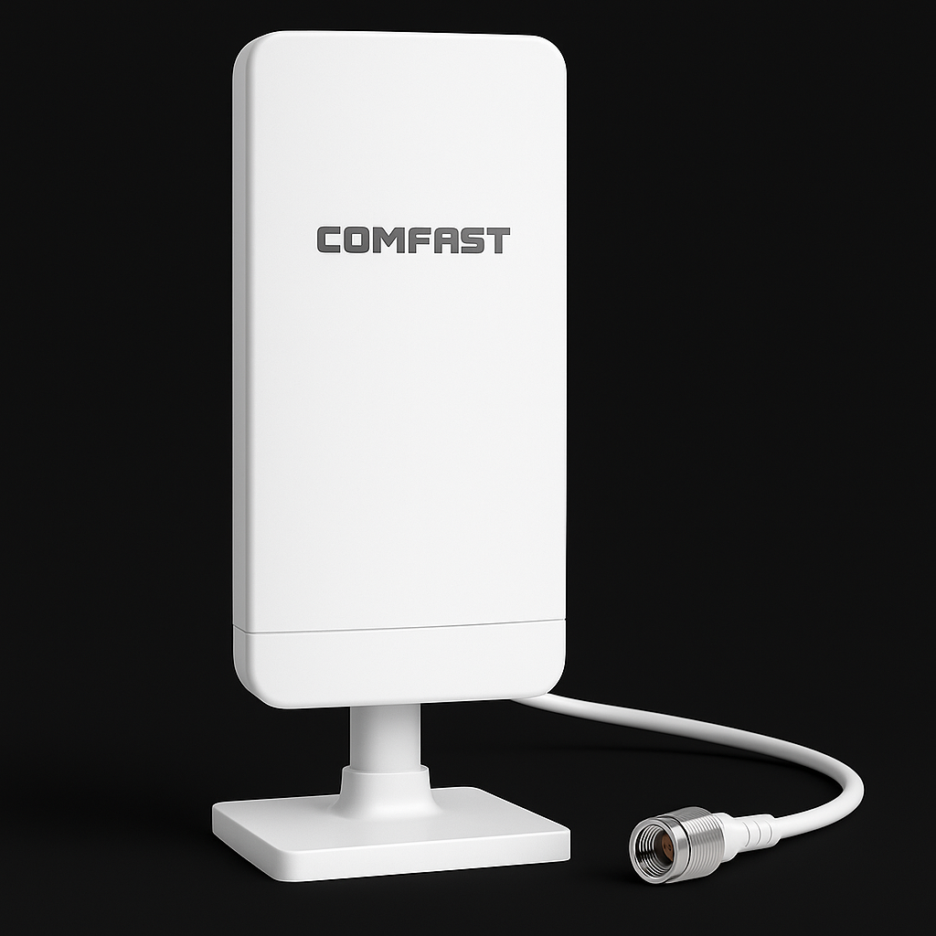 Antena Wi-Fi 7 Tri-Banda 6 GHz MU-MIMO 18 dBi